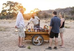 Asilia kwihala camp sundowners in the bush 1280