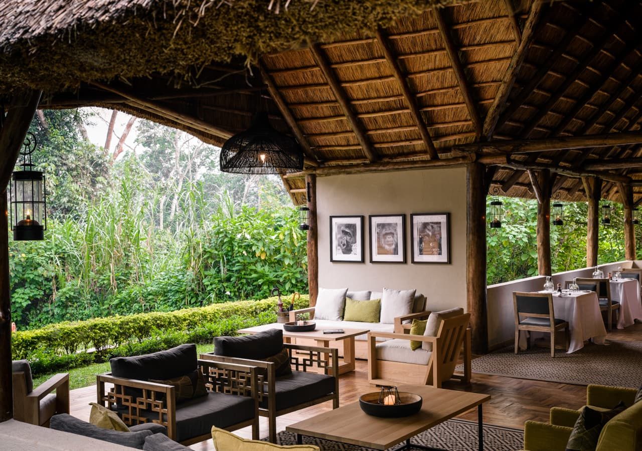 Sanctuary gorilla forest camp lounge and dining area 1280