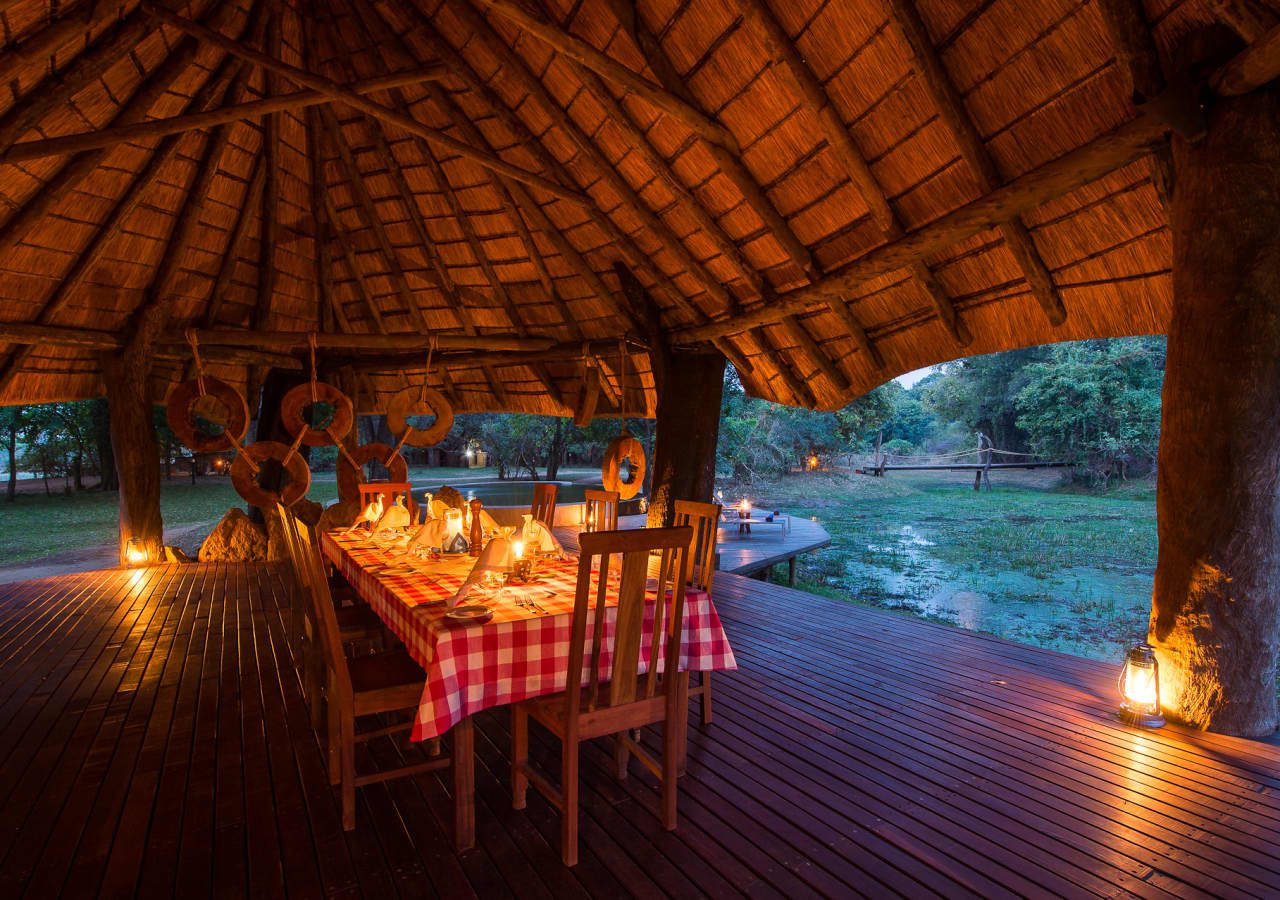 Nkwali camp main dining area 1280