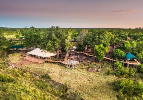 Deteema springs camp aerial view of the camp 1280