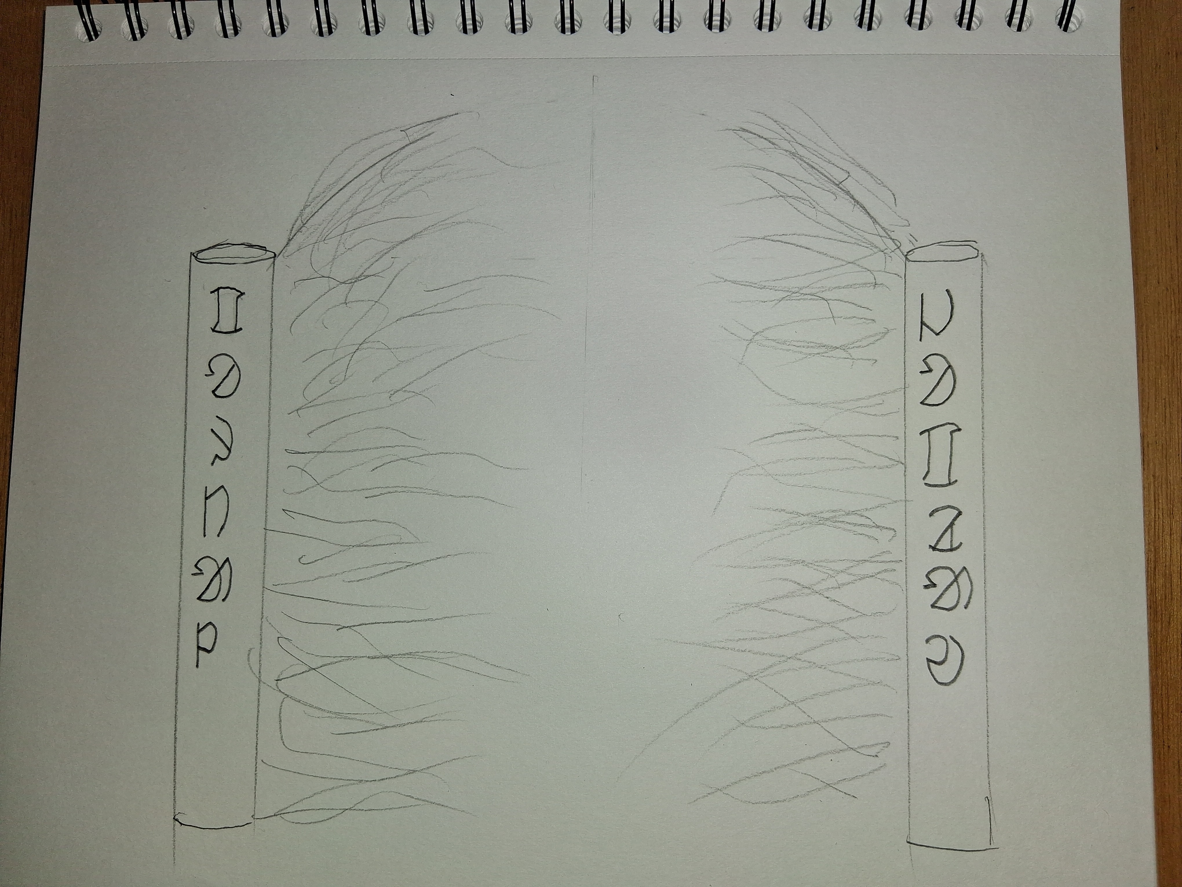 Portal Break Barbarian book 1 chapter 10 sketch of what a portal looks like.