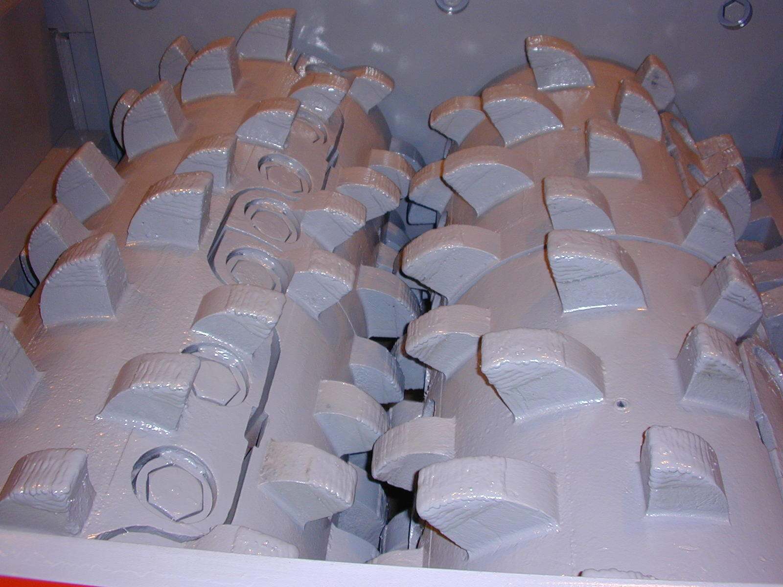 Close up of Sizer rolls with primer