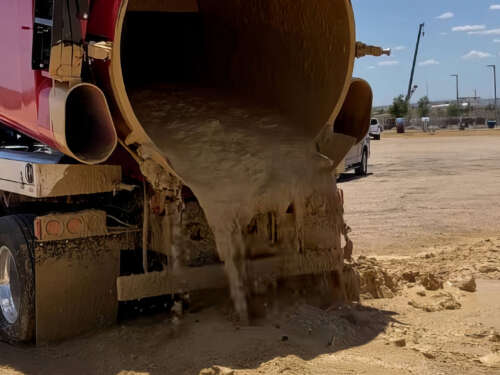 Hydrovac truck slurry