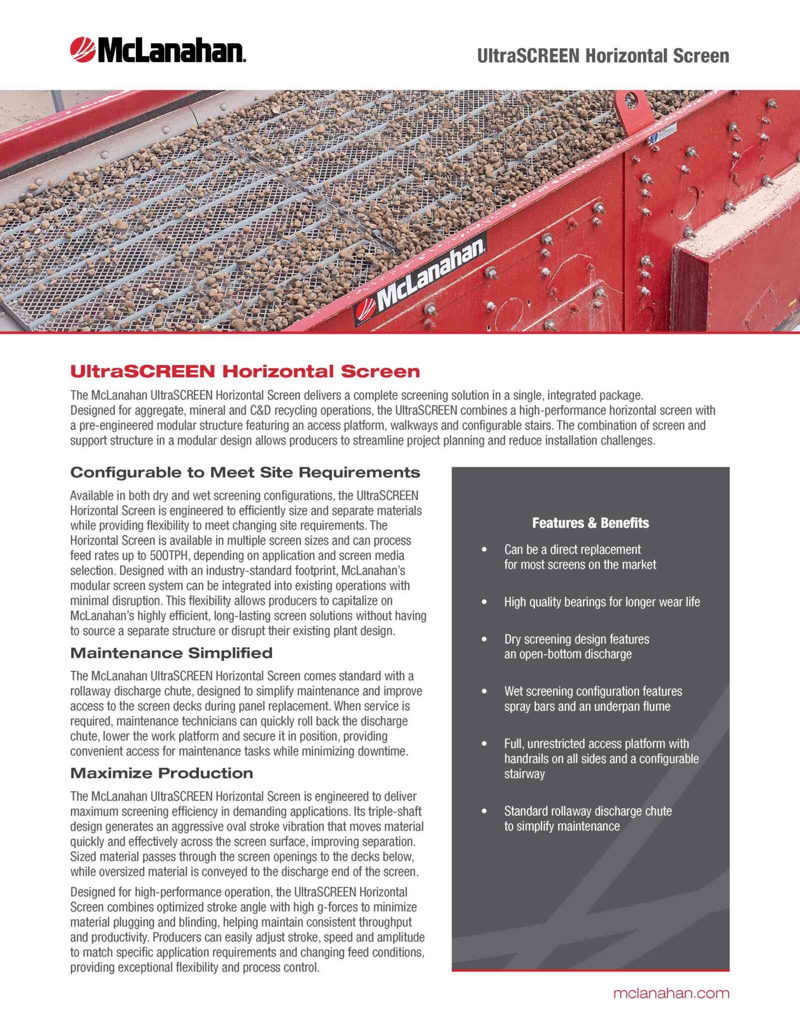 Brochure Ultra SCREEN Horizontal Screen Mc L EN 26 08 Digital Page 1