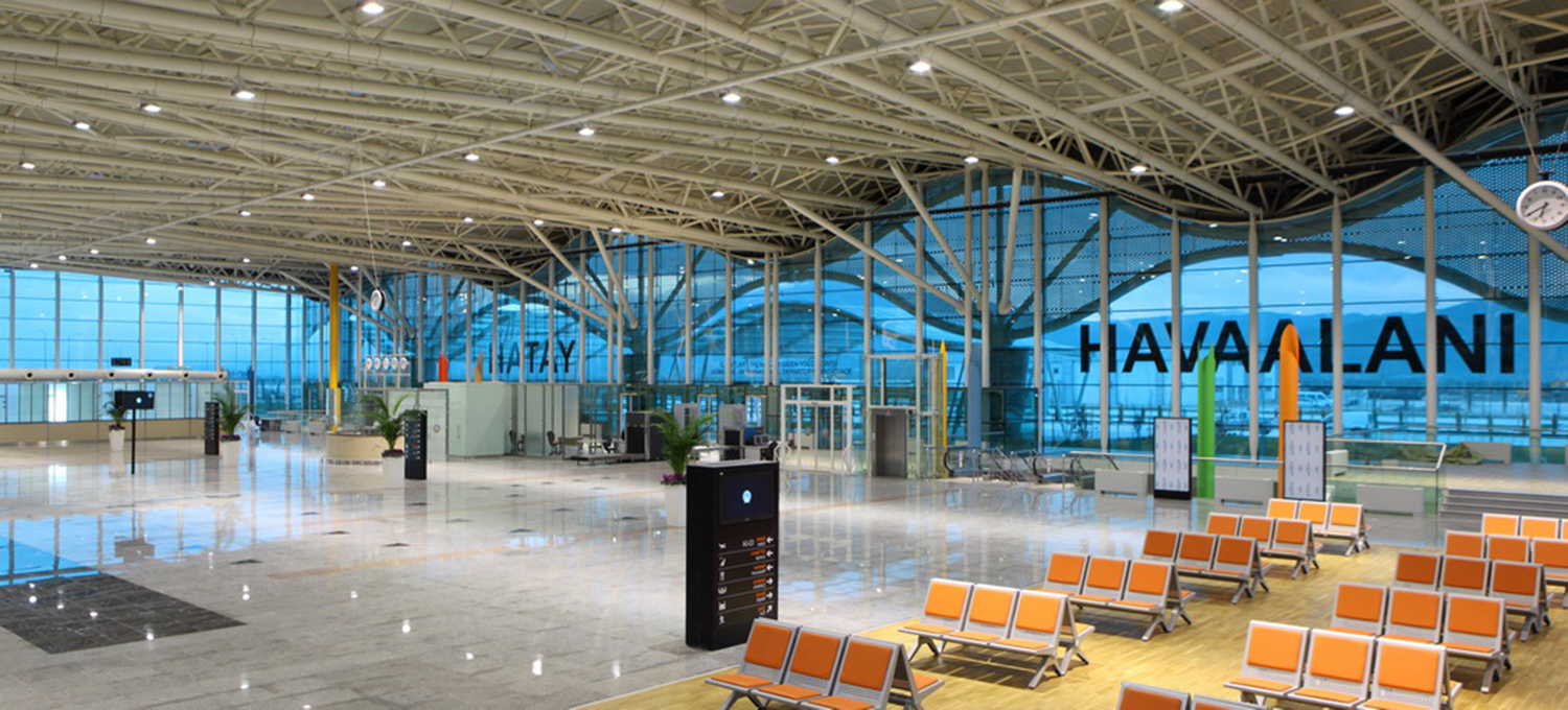 Hatay Airport Interior. Contemporary building systems and materials