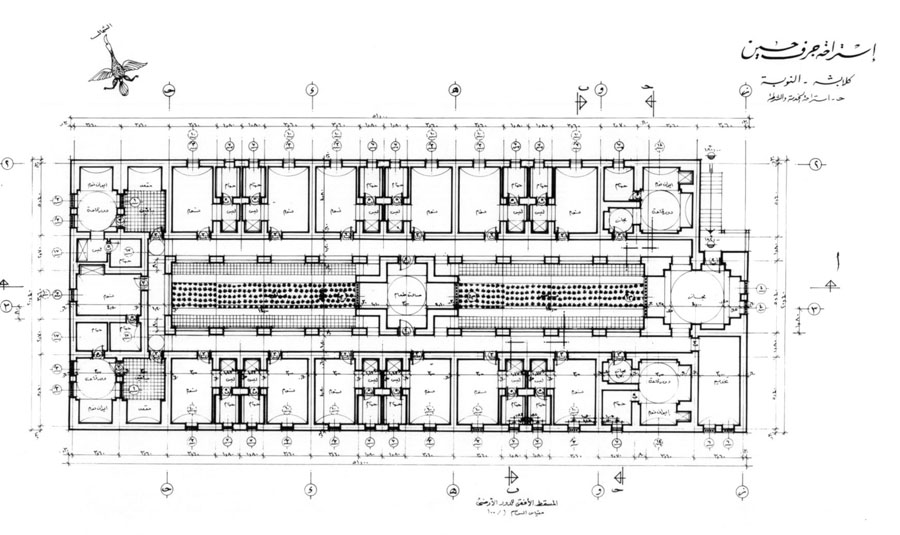 Sadat Resthouse Security Building Working Drawing Ground Floor