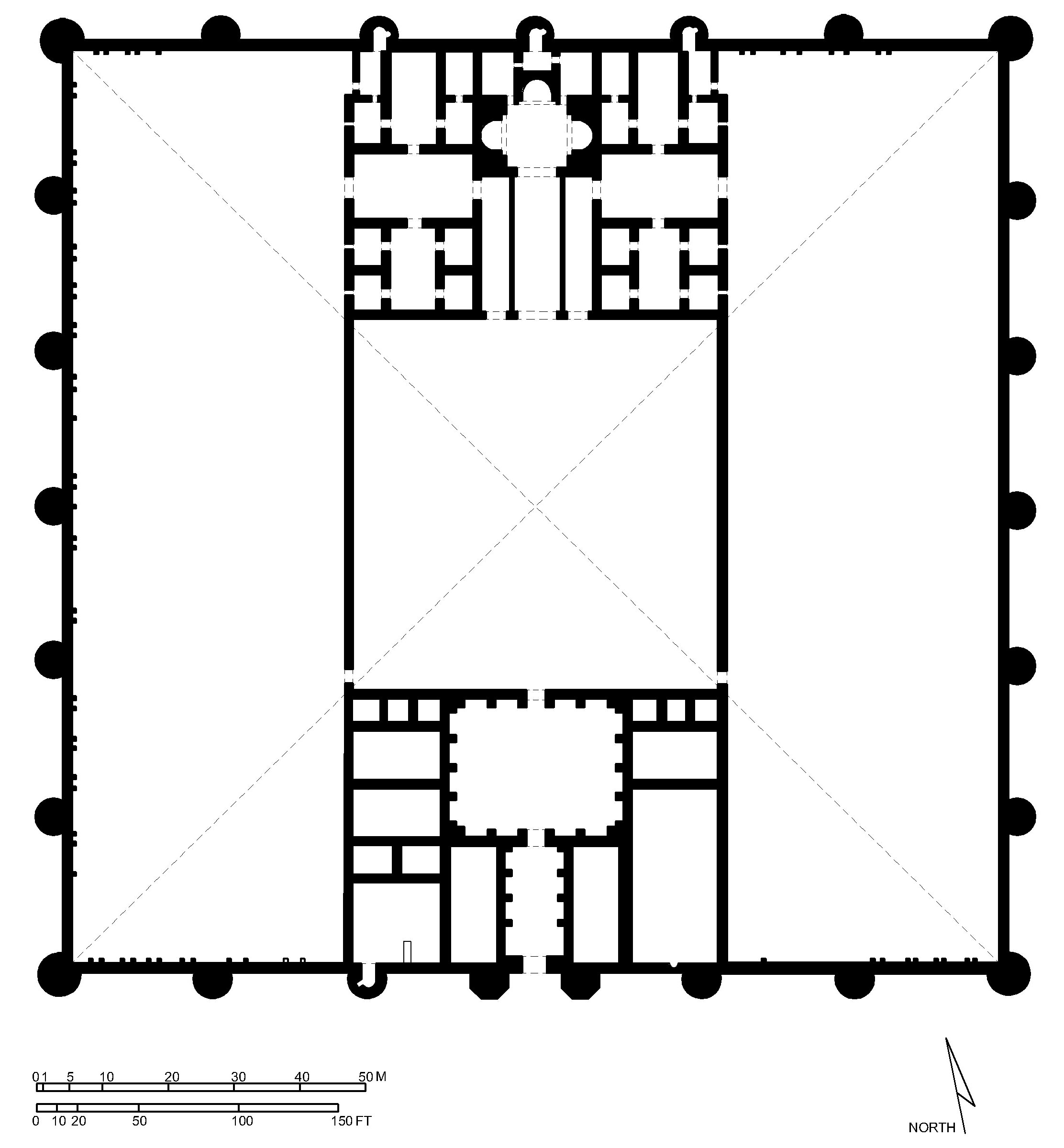 Qasr alMshatta Floor plan of palace