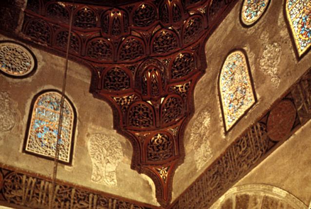 Detail View Stalactite Pendentive Of The Qibla Dome And Plaster