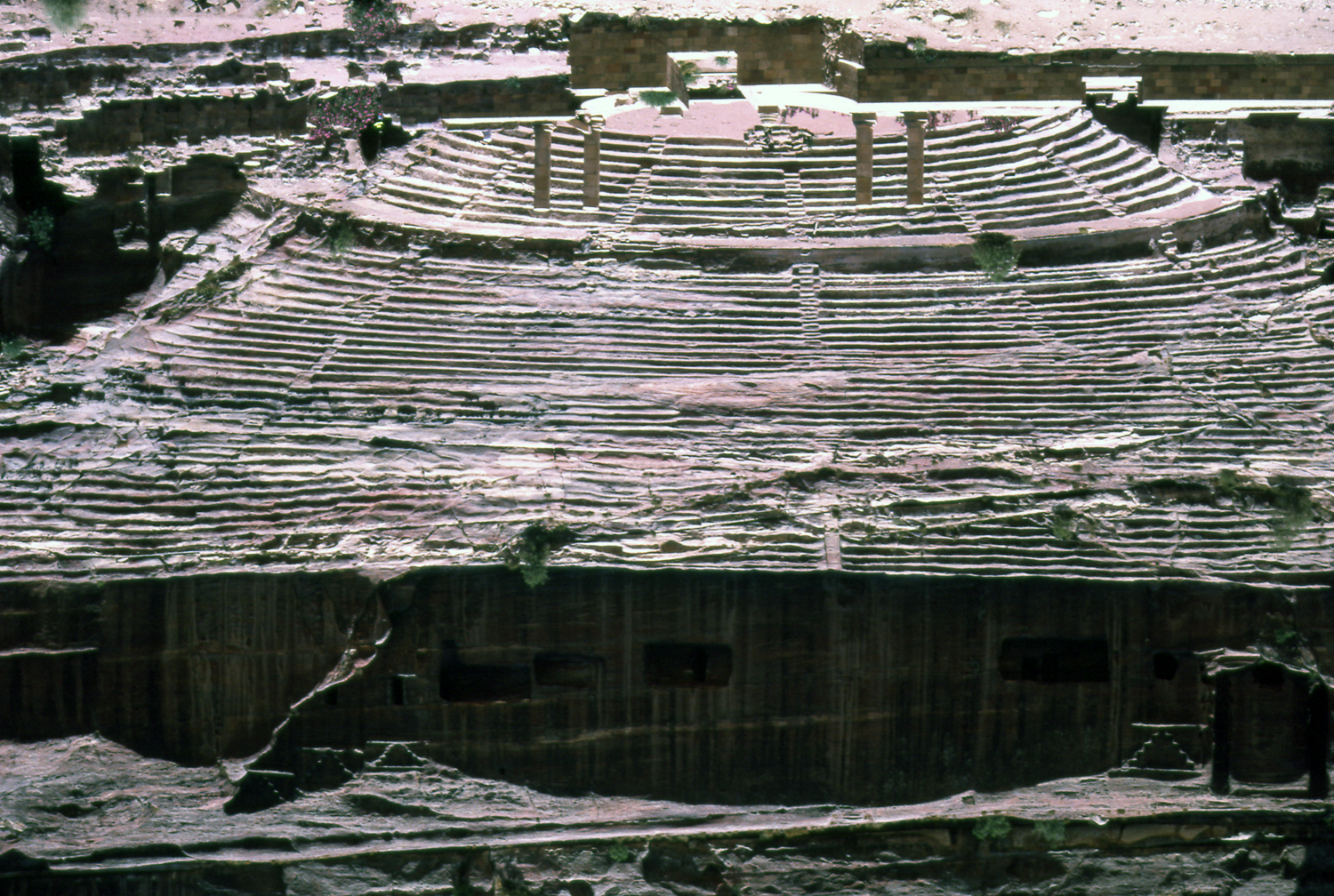 Theater at Petra | View of the theater from beyond the audience seating ...