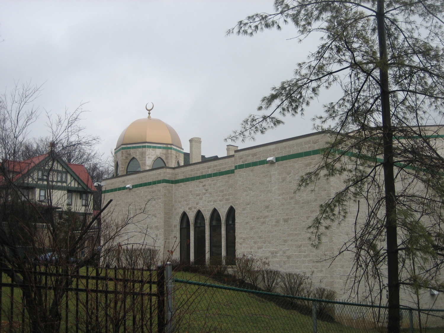 Clifton Mosque Southwestern portion of front facade, looking