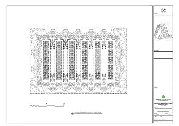 Drawing Of The Umm Al Sultan Shaaban Mosque Decorative Ceiling