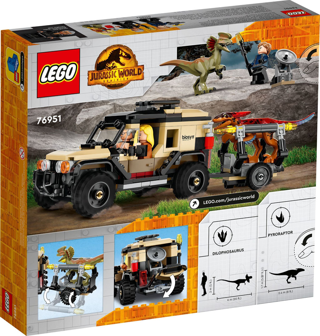 Pre-Order LEGO Jurassic World Dominion Sets | Belle-Ve Bricks | LEGO MOCS / Custom MOCs LEGO Jurassic World Pyroraptor & Dilophosaurus Breakout (76951) 2