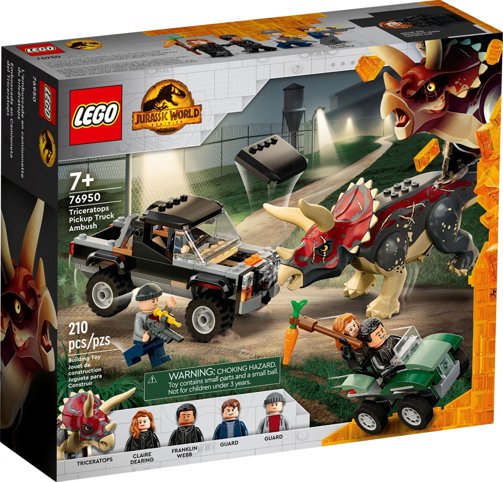 Pre-Order LEGO Jurassic World Dominion Sets | Belle-Ve Bricks | LEGO MOCS / Custom MOCs LEGO Jurassic World 76950 Triceratops Pick-up Truck Ambush 1