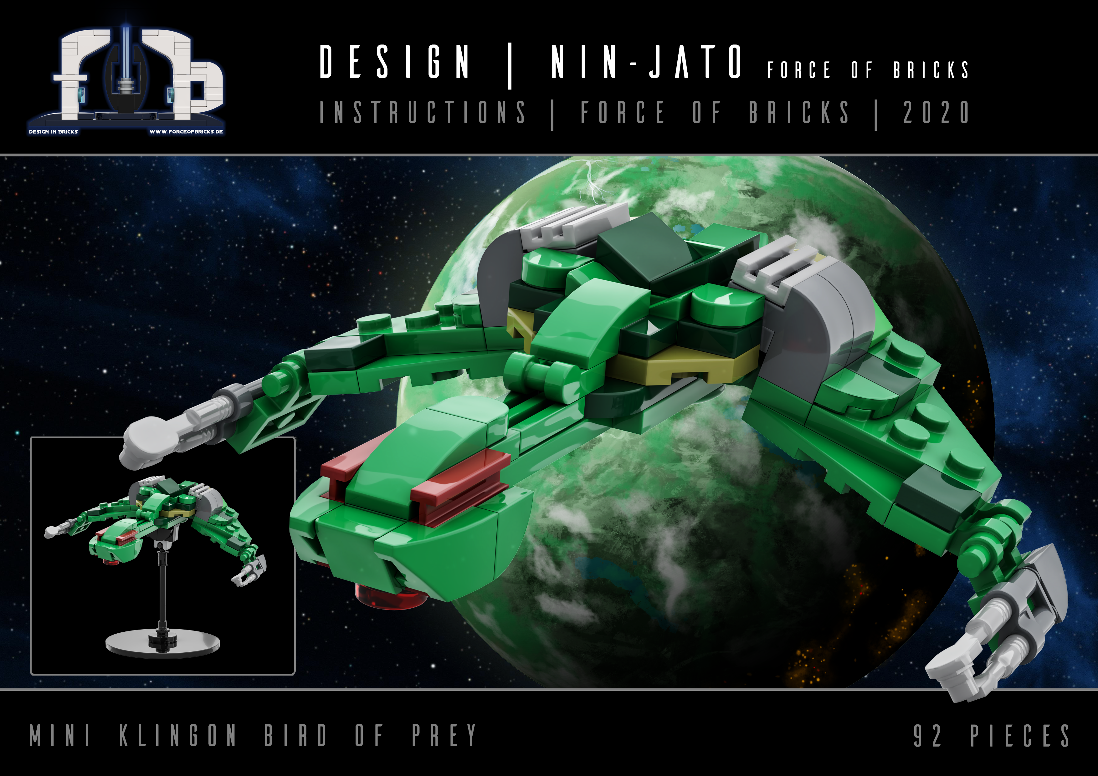 The Best LEGO® Star Trek Sets (And MOCs) | Custom LEGO® Models / MOCs with Building Instructions Jato Mini Klingon Bird of Prey LEGO® Star Trek