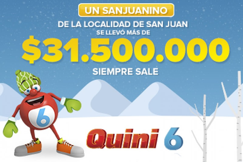 Un sanjuanino ganó $31 millones en el Quini6