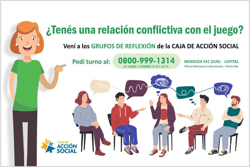 El área de Juego Responsable de la Caja de Acción Social pondrá en marcha grupos de reflexión para autoexcluidos