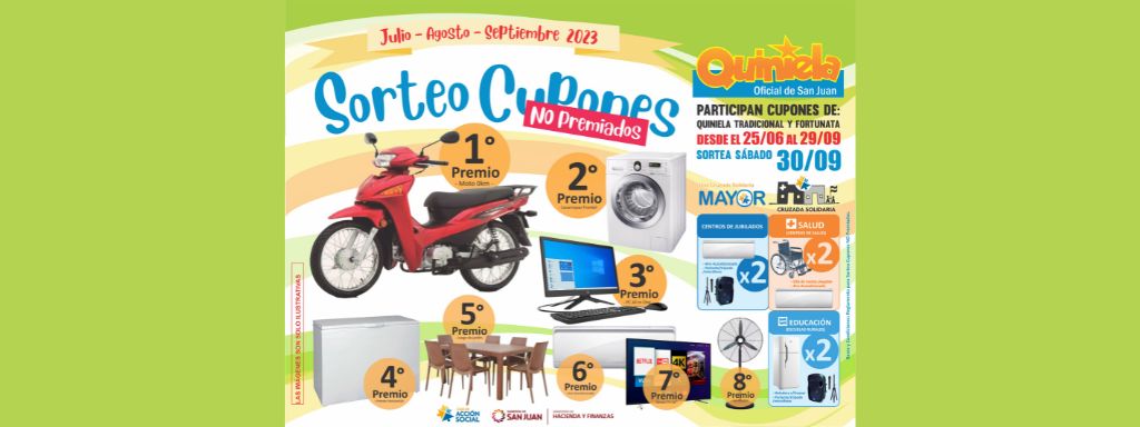 Aún hay tiempo de depositar los tickets para participar del Sorteo de Cupones No Premiados