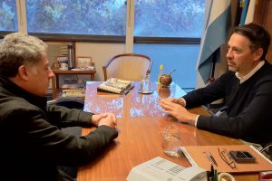 Reunión entre el presidente de la Caja de Acción Social y el Director de Derechos Humanos de San Juan