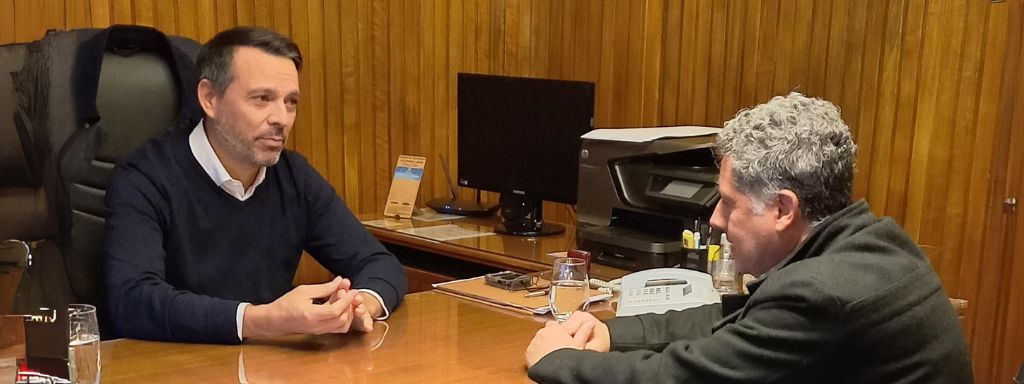 Reunión entre el presidente de la Caja de Acción Social y el Director de Derechos Humanos de San Juan
