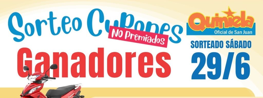 Conocé los ganadores del sorteo de Cupones no Premiados del mes de junio.