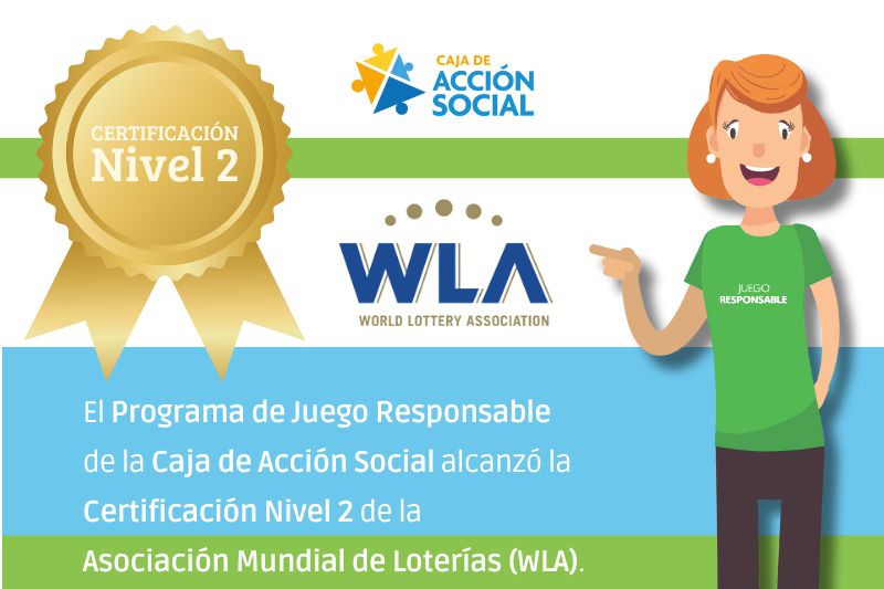 La Caja de Acción Social certificó el Nivel 2 del programa de Juego Responsable de WLA