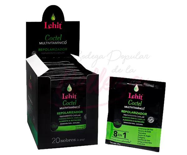 TRATAMIENTO CÓCTEL MULTIVITAMÍNICO REPOLARIZADOR 8 EN 1 - 20 SOBRES X30G - LEHIT