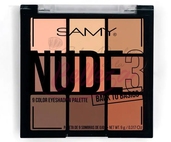 PALETA DE SOMBRAS X9 #17 NUDE 3 - SAMY
