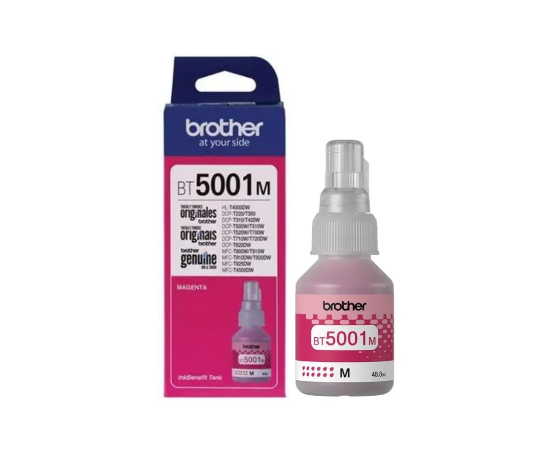 BOTELLA DE TINTA BROTHER MAGENTA BT5001
