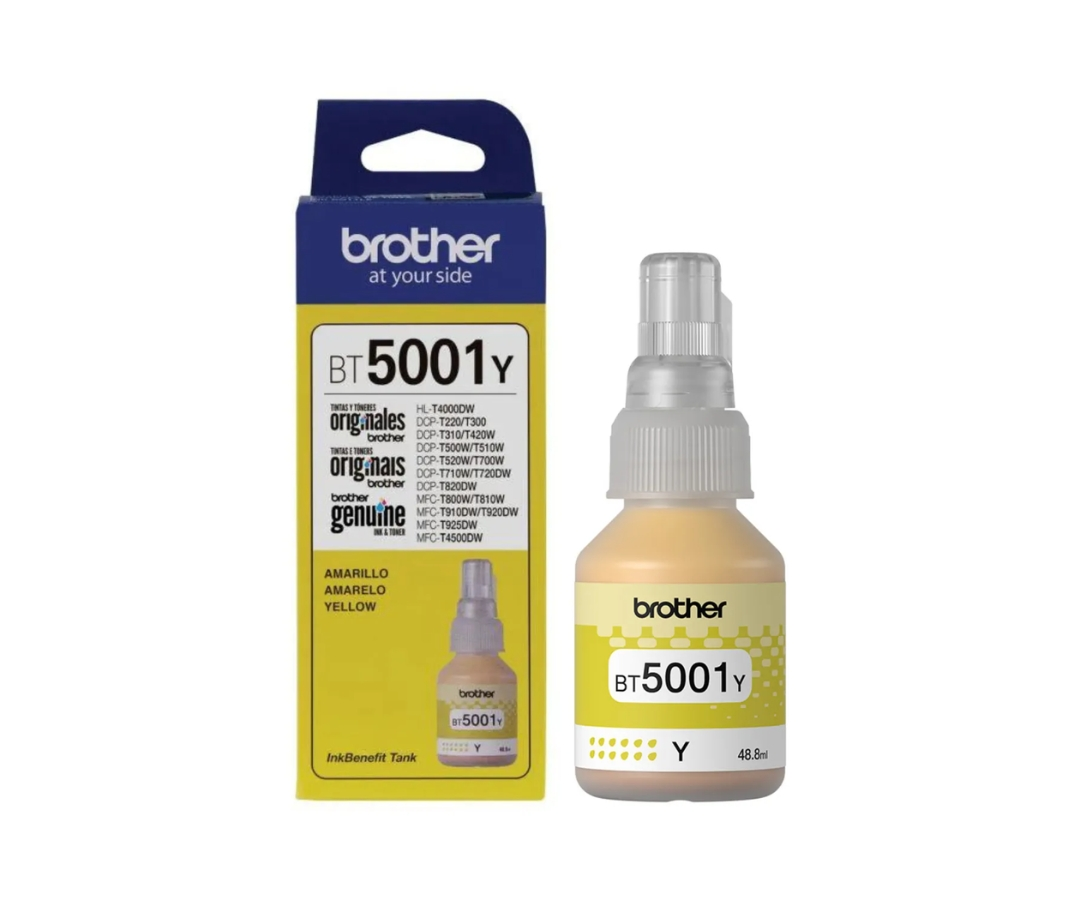 BOTELLA DE TINTA BROTHER YELLOW BT5001 