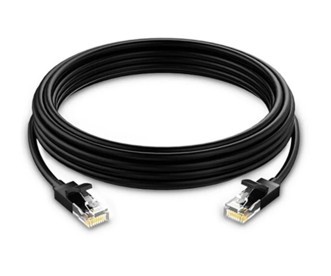 El cable de internet Cat 6 es una excelente opción. Los cables Cat6 se utilizan para redes domésticas y de oficina cableadas, transferencia de datos y líneas telefónicas y se han diseñado específicamente para aplicaciones de Ethernet Gigabit.

Funcionan a altas velocidades de transferencia de datos, proporcionan un rendimiento de transmisión excepcional con bajas pérdidas de señal, admiten frecuencias de hasta 500 MHz.

Adecuado para la conexión a Internet de alta velocidad 10GBASE-T para aplicaciones de red LAN, como PC, servidores, impresoras, enrutadores, cajas de conmutadores y más, sin dejar de ser totalmente compatible con su red existente.

El cable de ethernet cat6 presenta 8 conductores de cobre sólido flexible de 26 AWG.

Cada uno de los 4 pares trenzados sin blindaje (UTP) está separado por un aislamiento cruzado de PE para aislar los pares y evitar la diafonía y cubierto por una cubierta de PVC de 5,8 mm con conectores RJ45 y contactos chapados en oro.

Cumple con TIA / EIA 568-B.2, está verificado por ETL y cumple con RoHS.