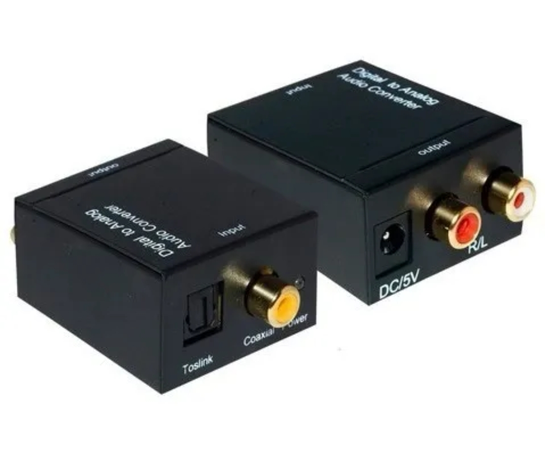 CONVERSOR DIGITAL ANALOGO ENTRADA OPTICA SALIDA L/R 2 RCA