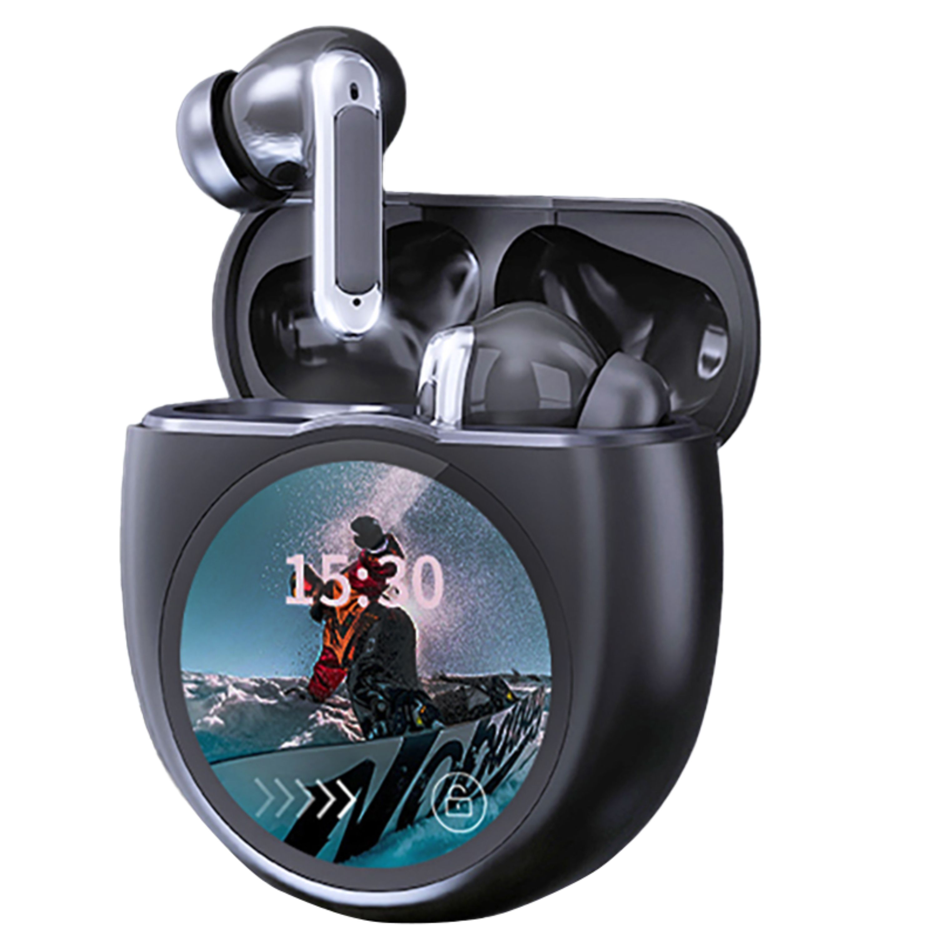 AUDIFONOS TWS 2 EN 1 YX35 - JAL-YX35 COLOR= NEGRO