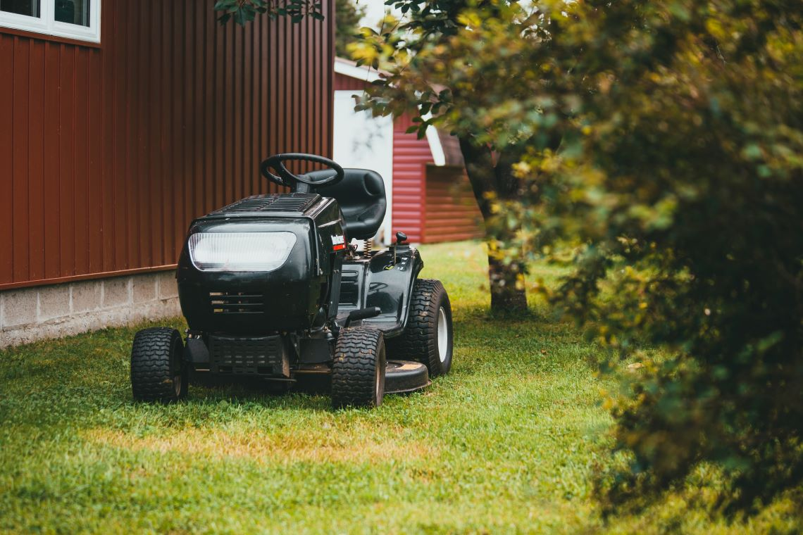 Riding Lawn Mower on Grass