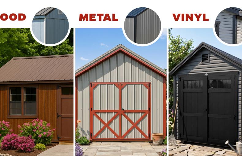Wood vs. Metal vs. Vinyl Sheds: Which is Best for Your Backyard?