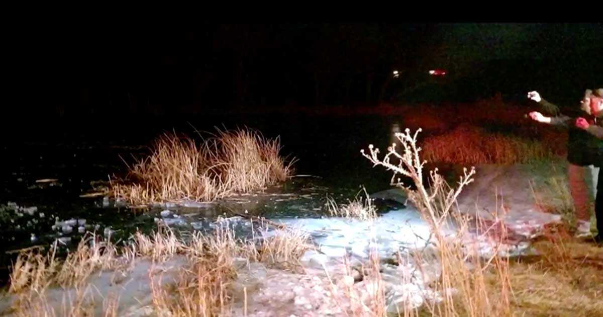 Cop who punched through ice