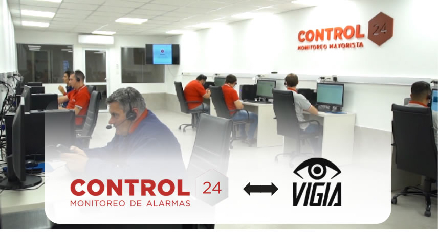 Monitoreo de Control 24 sobre Alarmas Vigia