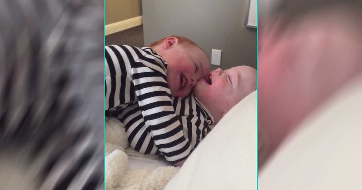 twins laughing