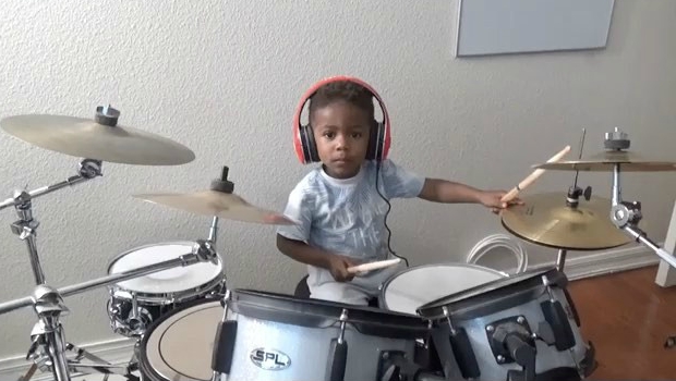 WATCH: 3-Year-Old Drummer Justin A. Wilson Has Mad Skills