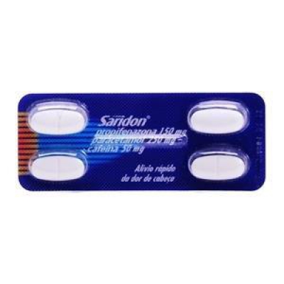 Saridon - 250mg + 150mg + 50mg - Cartela Com 4 Comprimidos