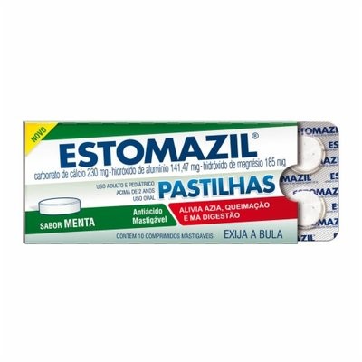 Estomazil Pastilhas Menta - 10 Comprimidos Mastigáveis