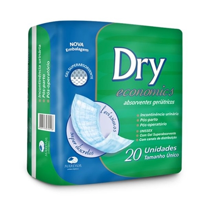 Absorvente Geriatrico Dry Economics - 20 Unid