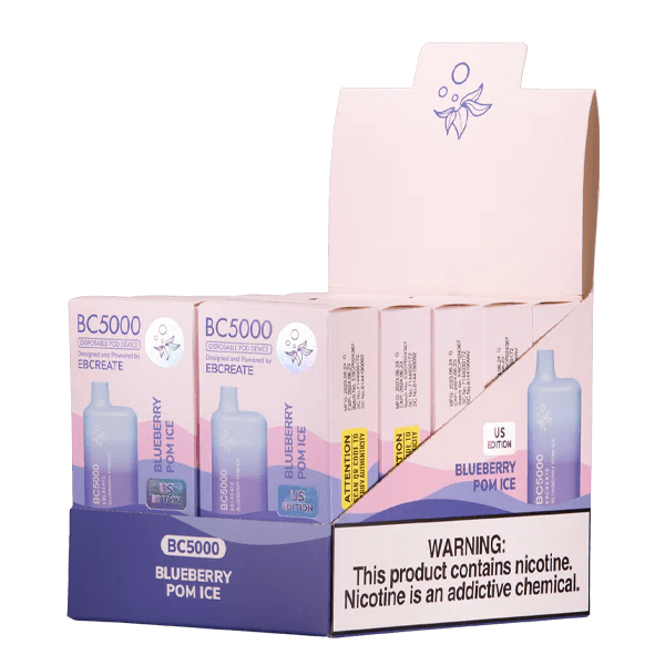 EBCREATE BC5000 Blueberry Pom Ice Disposable Vape 10 pack