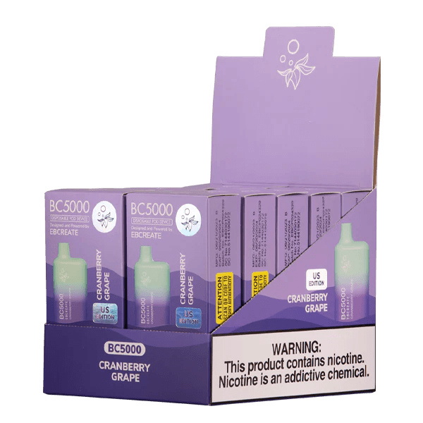EBCREATE BC5000 Cranberry Grape Disposable Vape 10 pack