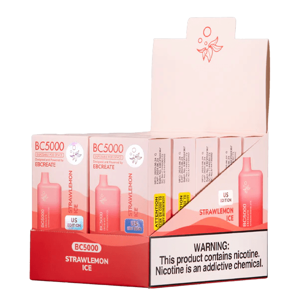 EBCREATE BC5000 Strawberry Ice Disposable Vape 10 PACK