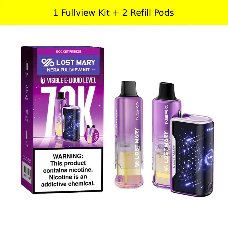 Lost Mary Nera Fullview 70K Kit - Rocket Freeze