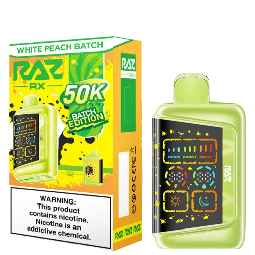 RAZ RX50K White Peach Batch Disposable Vape