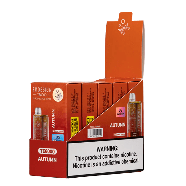 EBDESIGN TE6000 Autumn Disposable Vape 5 Pack
