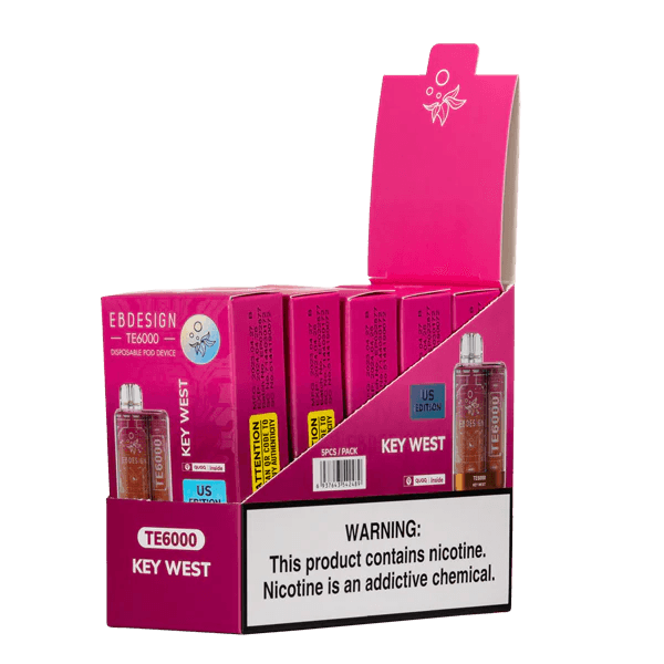 EBDESIGN TE6000 Key West Disposable Vape 5 Pack