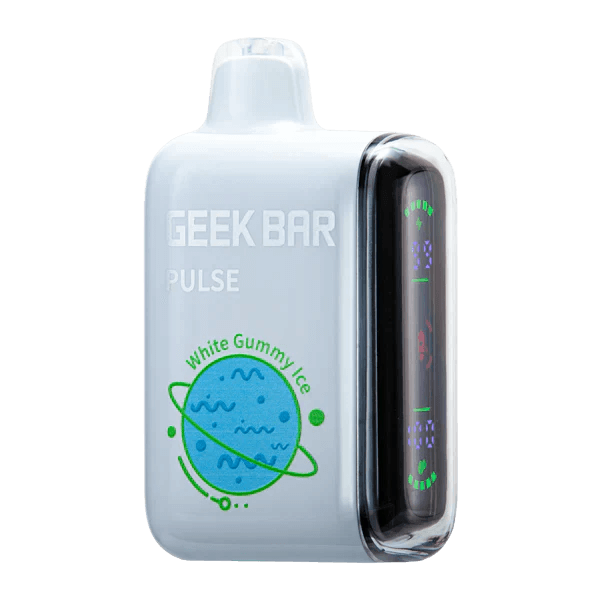 White Gummy Ice Geek Bar Pulse 15000 Disposable Vape