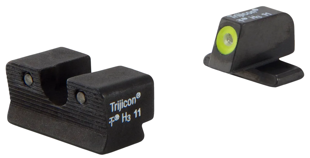 Trijicon 600751 HD Night Sights  Green/Tritium Yellow Outline Front Sight-Green Tritium Black Outline Rear Sight Springfield XD-S/XD-E